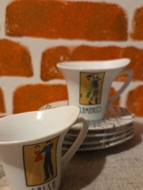 ✨️ ☕️Bijoux Terner Salsa/Tango Flamenco-Bolero Appetizer Dip Plates And Cups☕️✨️